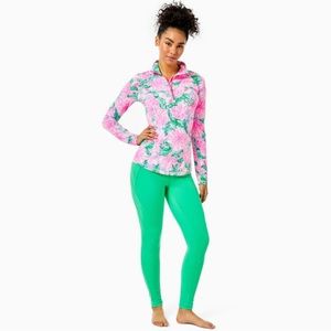 Lilly Pulitzer leggings- Weekend high rise leggings Agave Green size S EUC